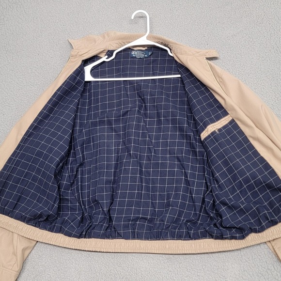 Polo Ralph Lauren Jacket Mens XL Beige Bi-Swing Bomber Collared Plaid Lined - Picture 13 of 15